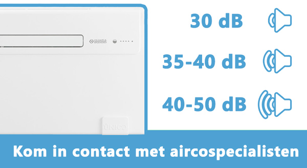 Aantal decibel bij een monoblock airo
